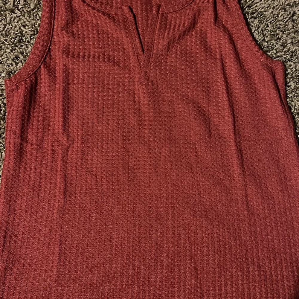 Sleeveless Red Top
